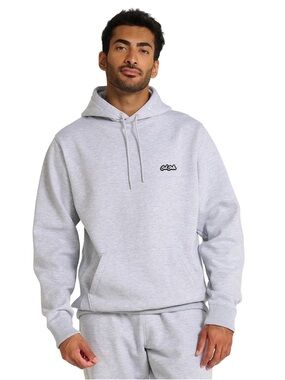 Bad Birdie Light Gray Pullover Hoodie with Chest Logo Rec Leaque Hoodie